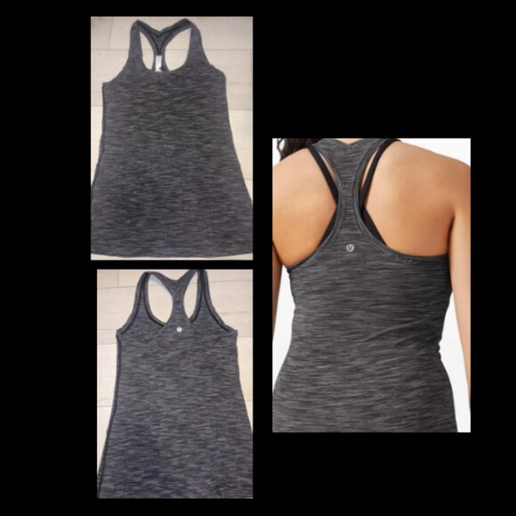 LULULEMON Swiftly Tech Speed Racerback Tank Top - Black White Stripe  Womens 6 - Picture 1 of 5